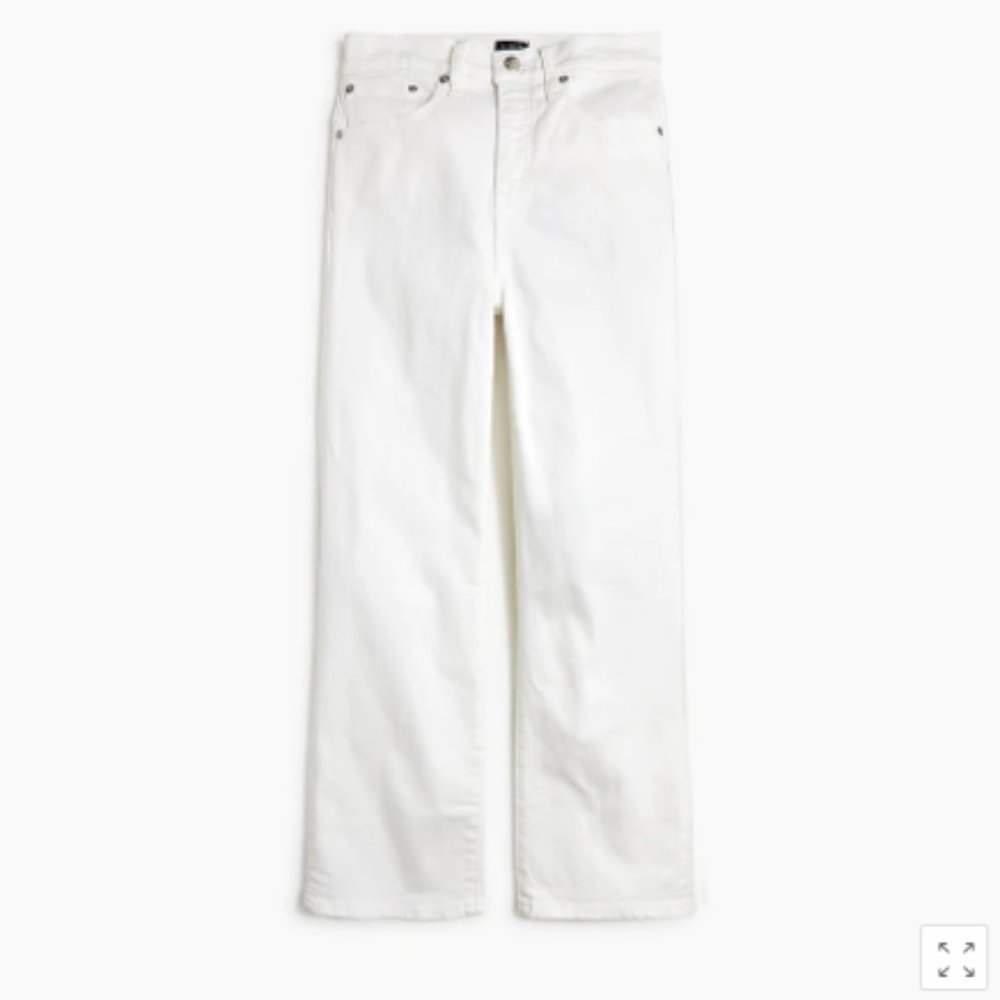 J.Crew White Slim Wide Leg Jeans